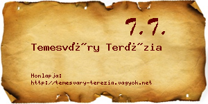 Temesváry Terézia névjegykártya