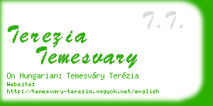 terezia temesvary business card